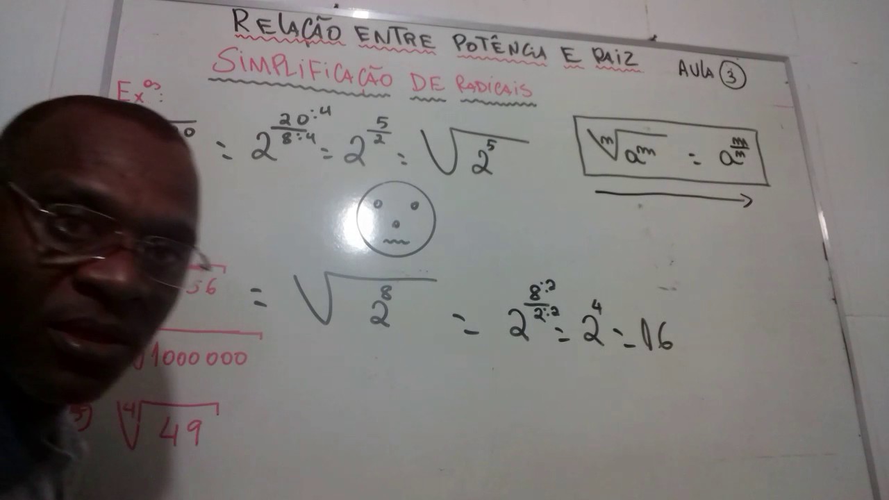 Relação entre potência e raiz: Simplificação de radicais