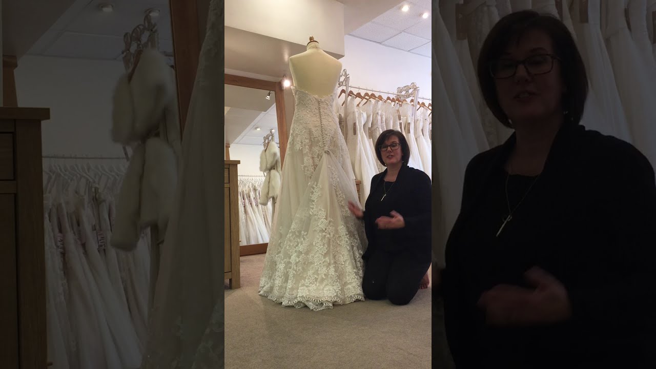 How to Bustle a Wedding Dress Train with a Train Pin