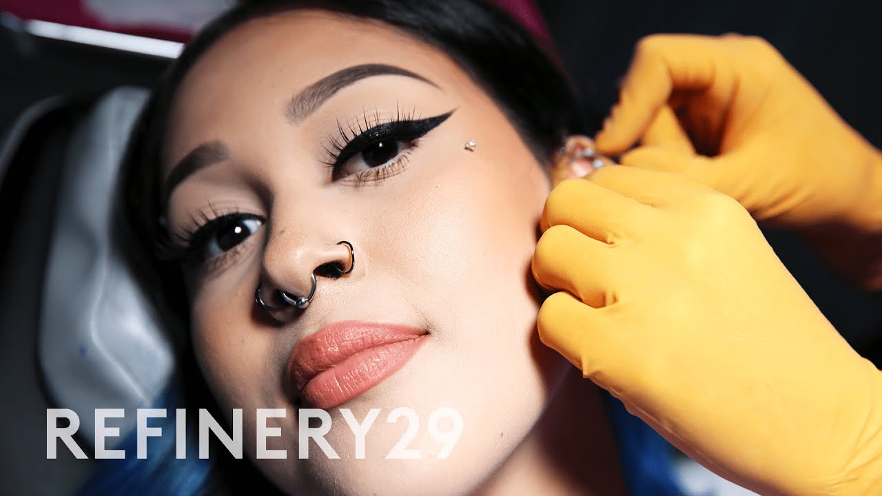 Getting My 20th Piercing, A Daith Piercing | Macro Beauty | Refinery29