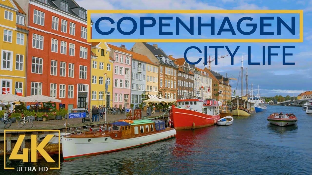 4K Copenhagen, Denmark – City Walking Tour – Traveling Around Europe – Part 1