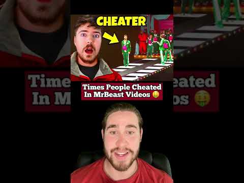 TIMES PEOPLE CHEATED IN MRBEAST VIDEOS!! #Shorts