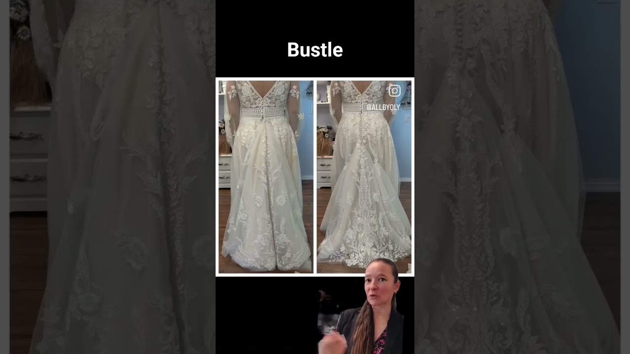 Bustle on wedding dress