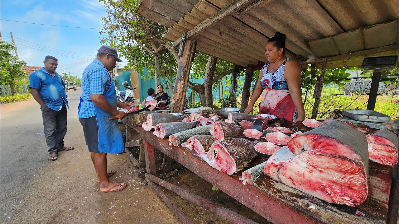 Wow!! Rural idyllic Village Beautiful Street Fish Market And Super Master Fish Cutting skills