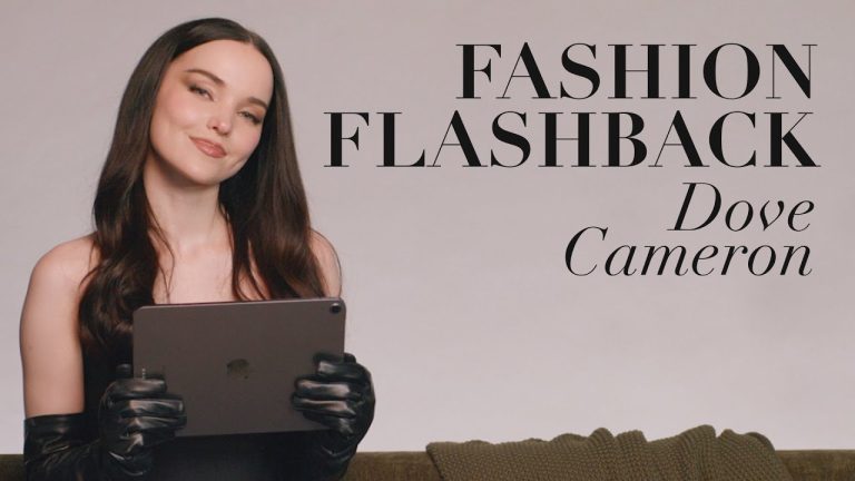 Dove Cameron Was Sewn Into Her Dress and Had No Idea | Fashion Flashback | Harper’s BAZAAR