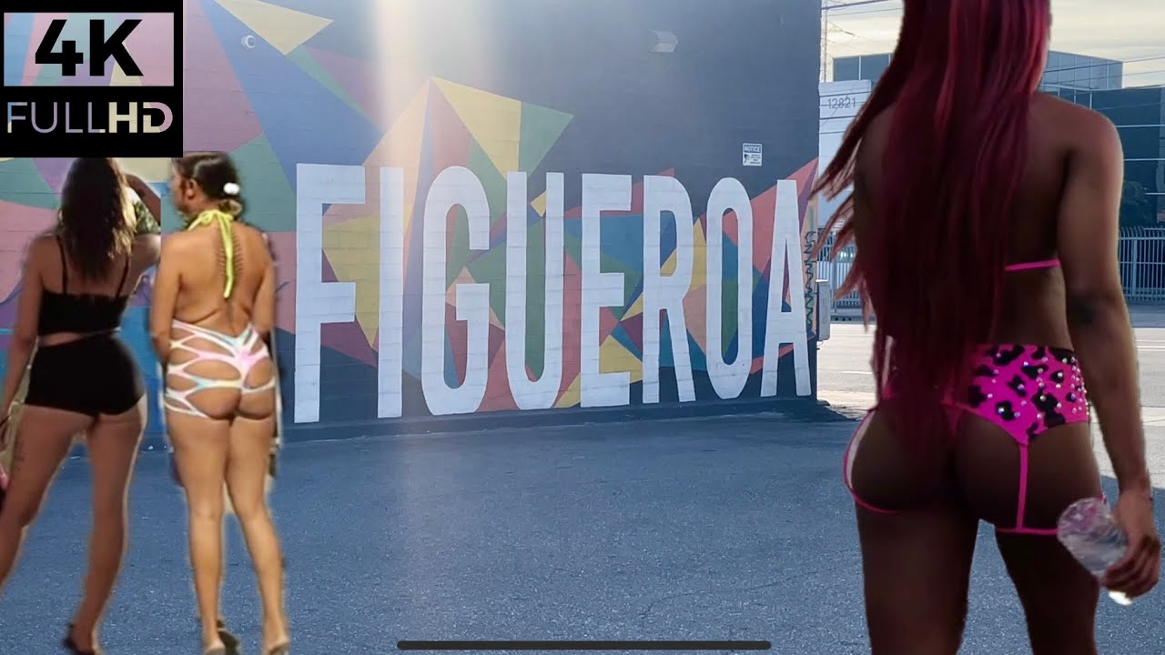 Immersive 4K Tour Of  Figueroa Street In Los Angeles CA