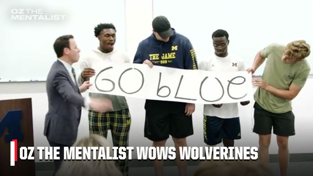Mentalist Oz Pearlman WOWS Michigan football team with WILD TRICKS 🤯 | ESPN College Football