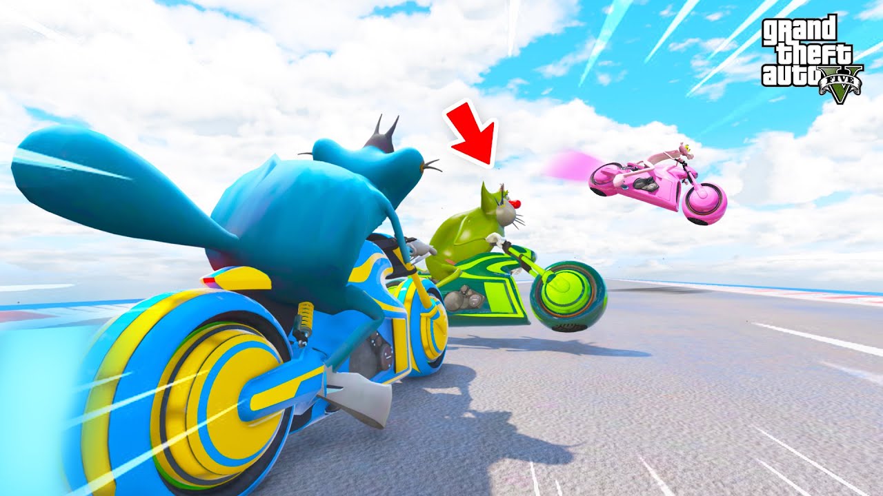 Oggy Smashing Jack And Pink Panther In DEADLINE Racing Challenge😱! GTA5