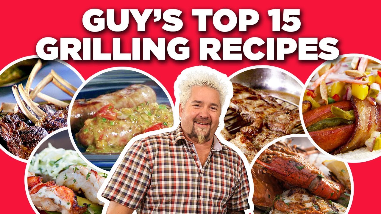 Guy Fieri’s Top 10 Grilling Recipe Videos 🔥 | Guy’s Big Bite | Food Network