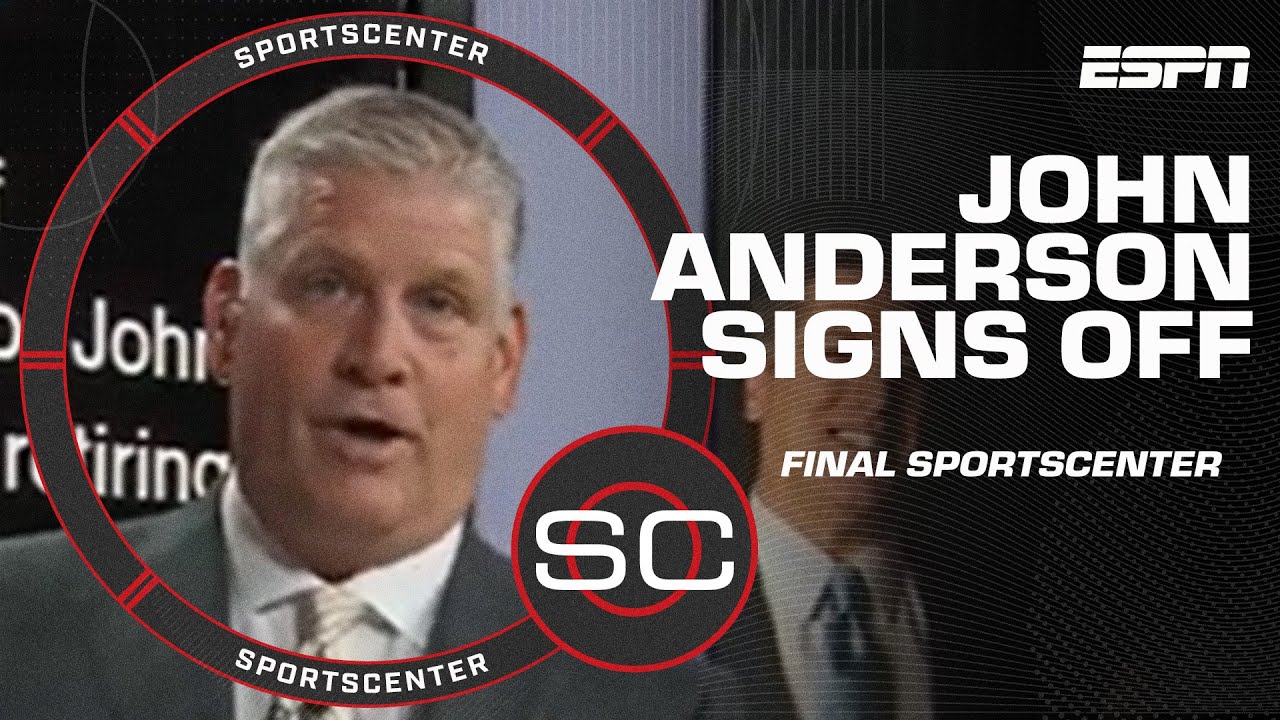 John Anderson’s final time anchoring SportsCenter after 25 years at ESPN 🎉