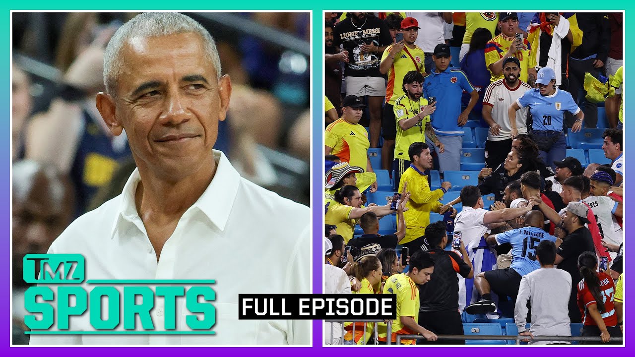 Obama Cheers USA Win Over Canada & Brawl at Colombia-Uruguay Game | TMZ Sports Full Ep – 7/11/24