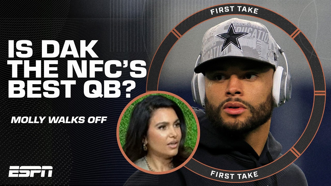 Putting ALL YOUR MONEY on Dak Prescott in the NFC?! MOLLY QERIM WALKS OFF SET 😲 | First Take