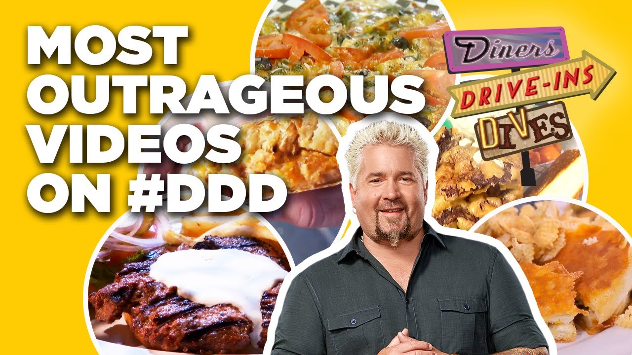 Top 10 Most-Outrageous Foods on #DDD with Guy Fieri | Diners, Drive-Ins and Dives | Food Network