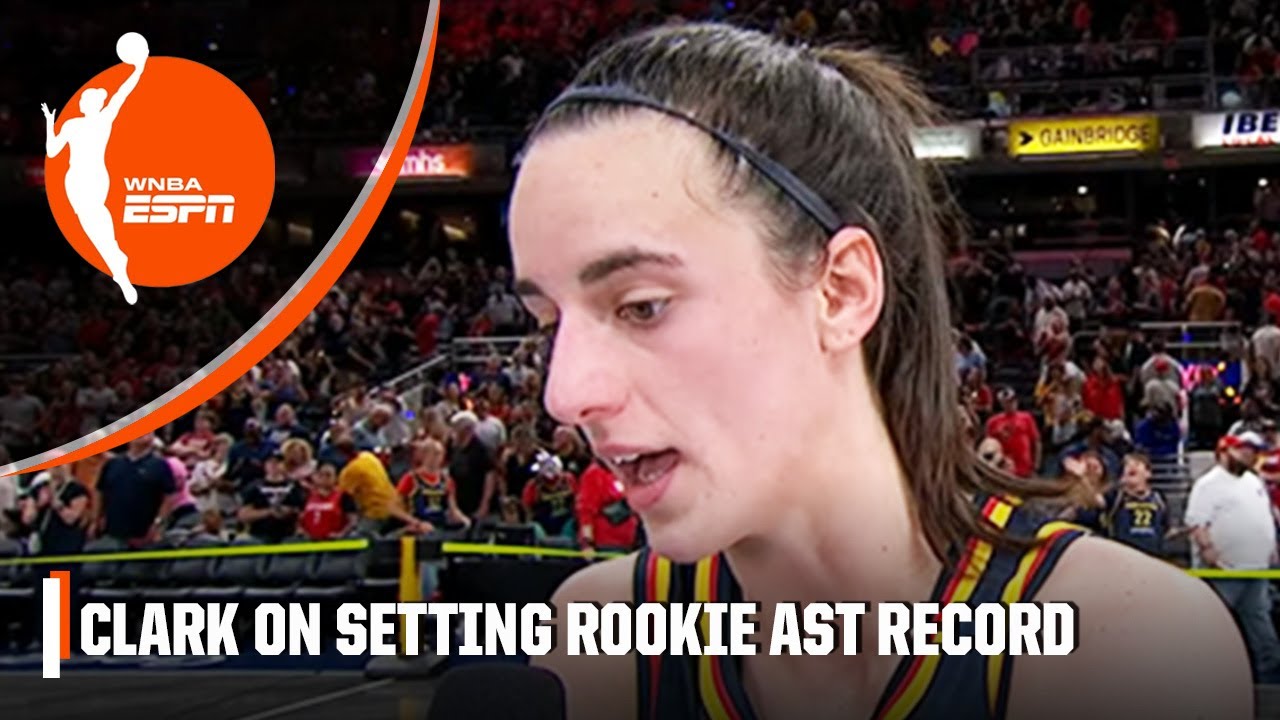 ‘SUPER COOL!’ – Caitlin Clark reacts to setting the rookie assists record 😎 | WNBA on ESPN