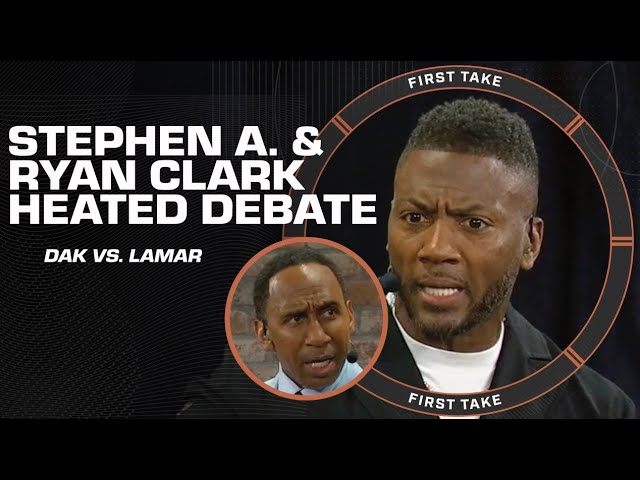 Stephen A. & Ryan Clark GET HEATED over Dak Prescott vs. Lamar Jackson DEBATE 🔥 | First Take