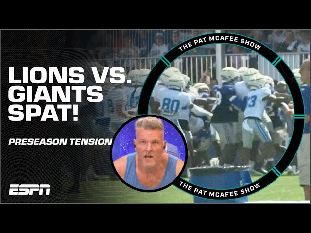 🍿 TENSIONS FLARE! 🍿 Joint training camp cause a STIR for Lions vs. Giants | The Pat McAfee Show