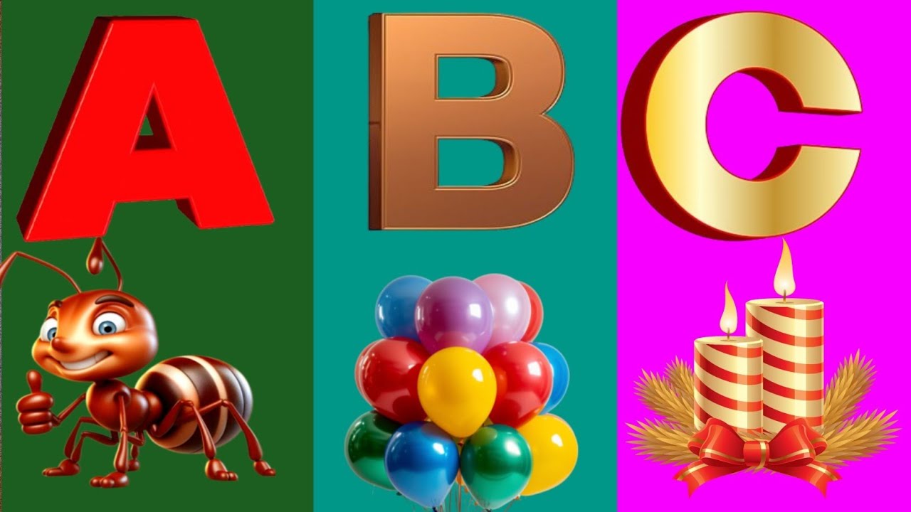 Alphabet Songl ABCD Rhymes l ABCDl Abcd Videos lA for Apple l kindergarten songs l Kids Joyful TV l