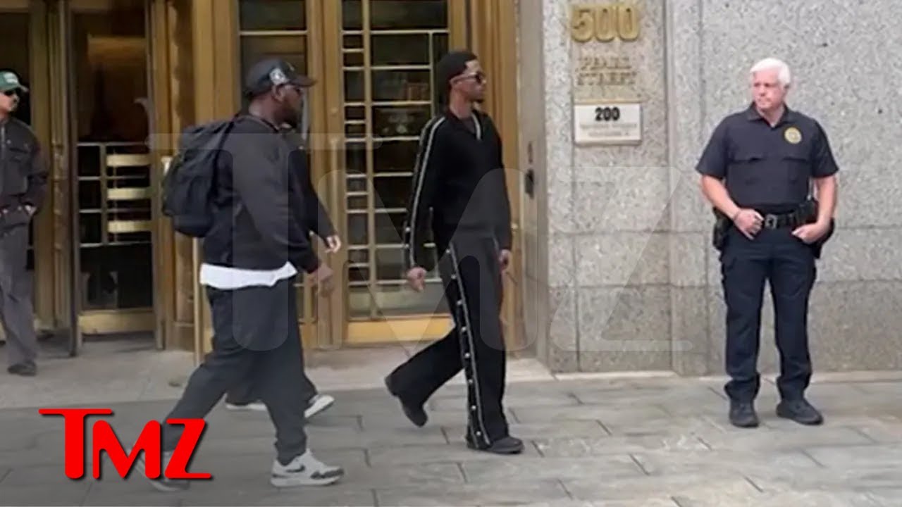 Diddy’s Sons Appear Outside Of Courthouse During Indictment | TMZ