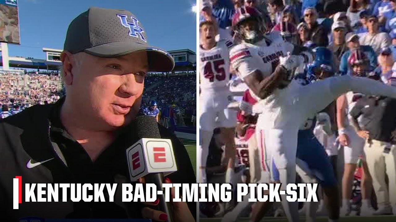 Kentucky throws a PICK-SIX right after Mark Stoops calls their deficit ‘self-inflicted’ | ESPN CFB