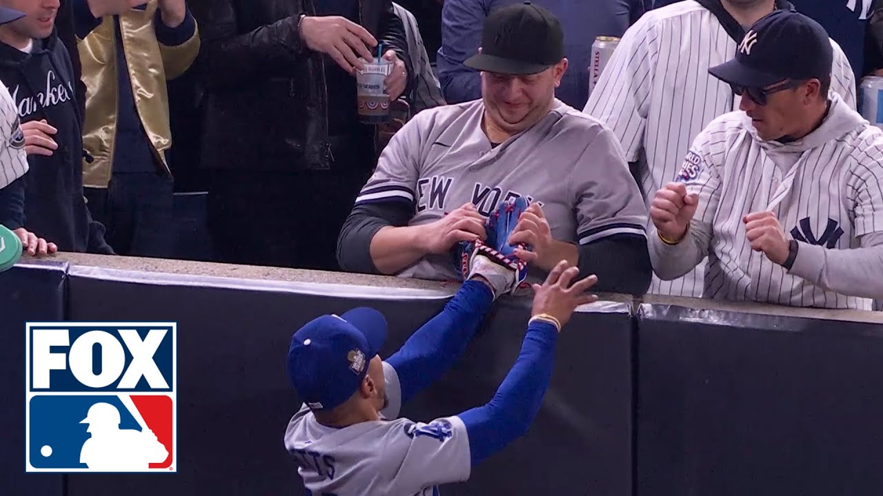 Yankees fan pulls ball out of Mookie Betts’ glove in World Series Game 4 | MLB on FOX