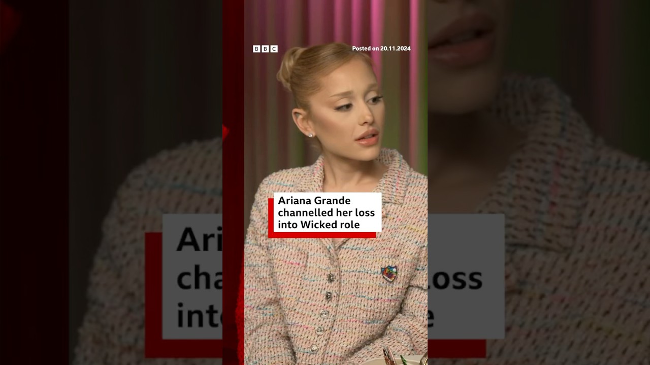 Ariana Grande channelled her loss into Wicked role. #ArianaGrande #Wicked #BBCNews