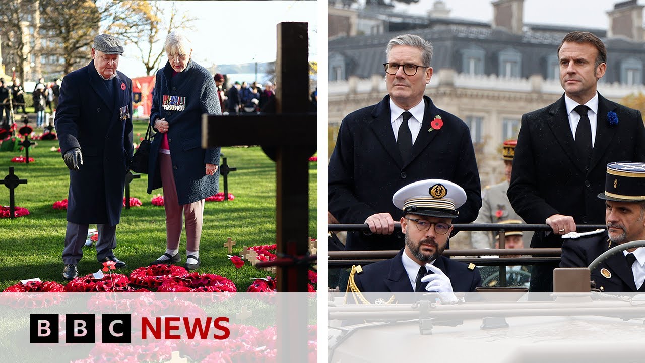 Armistice Day marked across UK and Europe | BBC News