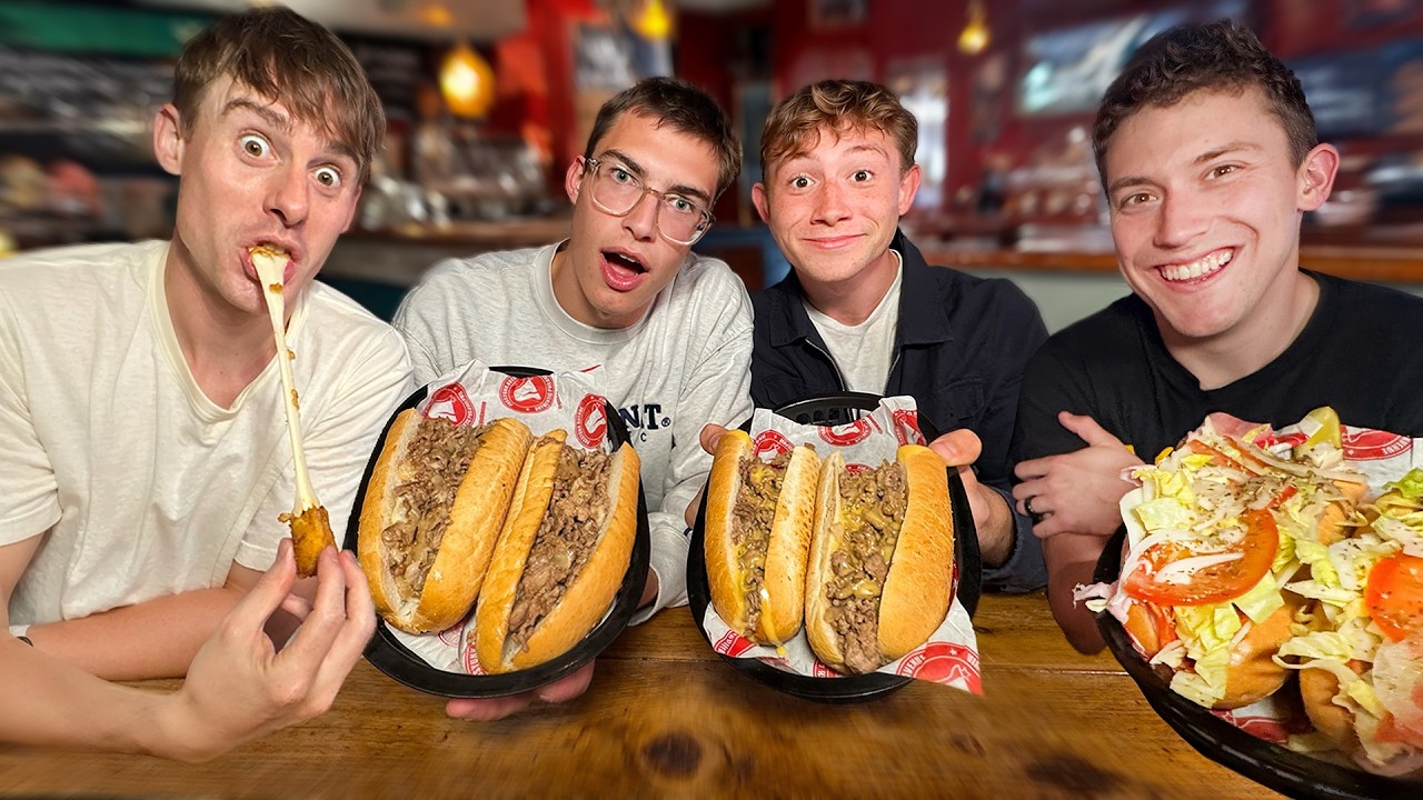 British College Students try Philly Cheesesteak for the first time!