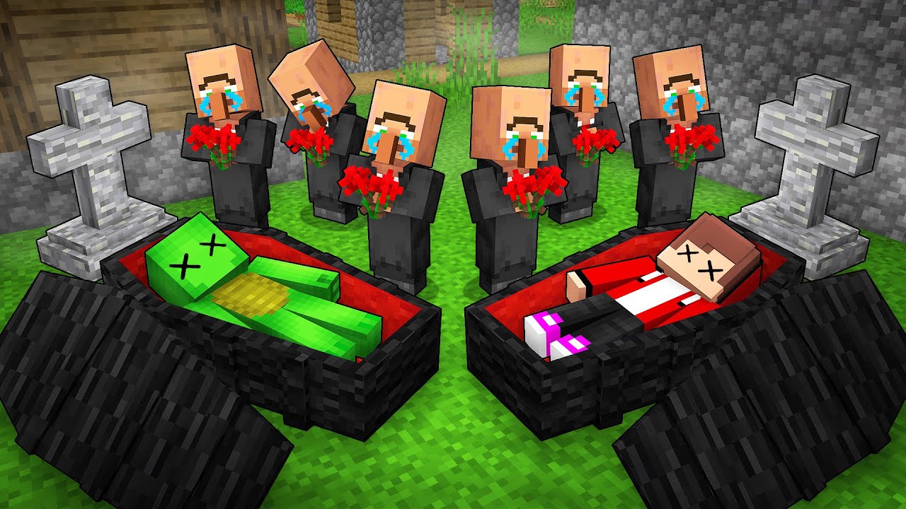 JJ and Mikey Faked DEATH To Prank Villagers in Minecraft (Maizen)