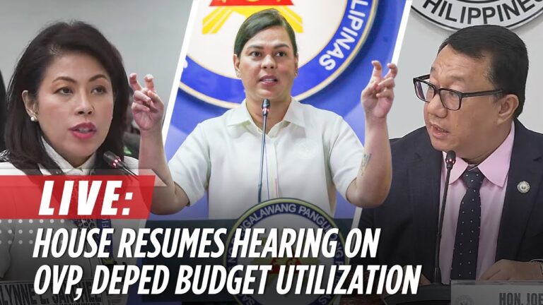 LIVE: House resumes hearing on OVP, DepEd budget utilization | November 25