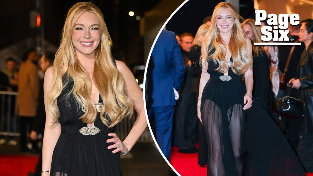 Lindsay Lohan is an ageless icon in sheer plunging gown: ‘Is this woman a witch?’