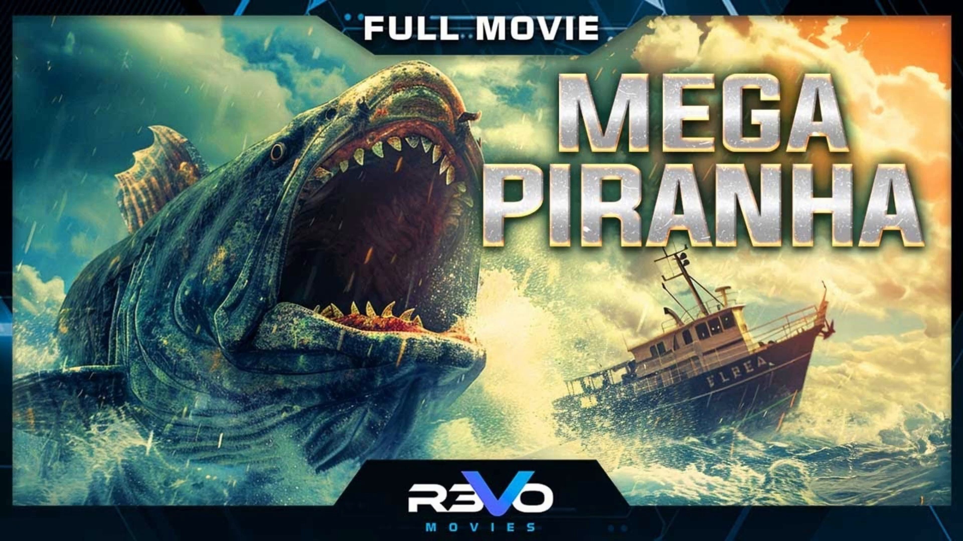 MEGA PIRANHA | COMPLETE FULL ACTION THRILLER FILM | GIANT CREATURE MOVIE | COMPLETE ENGLISH MOVIE