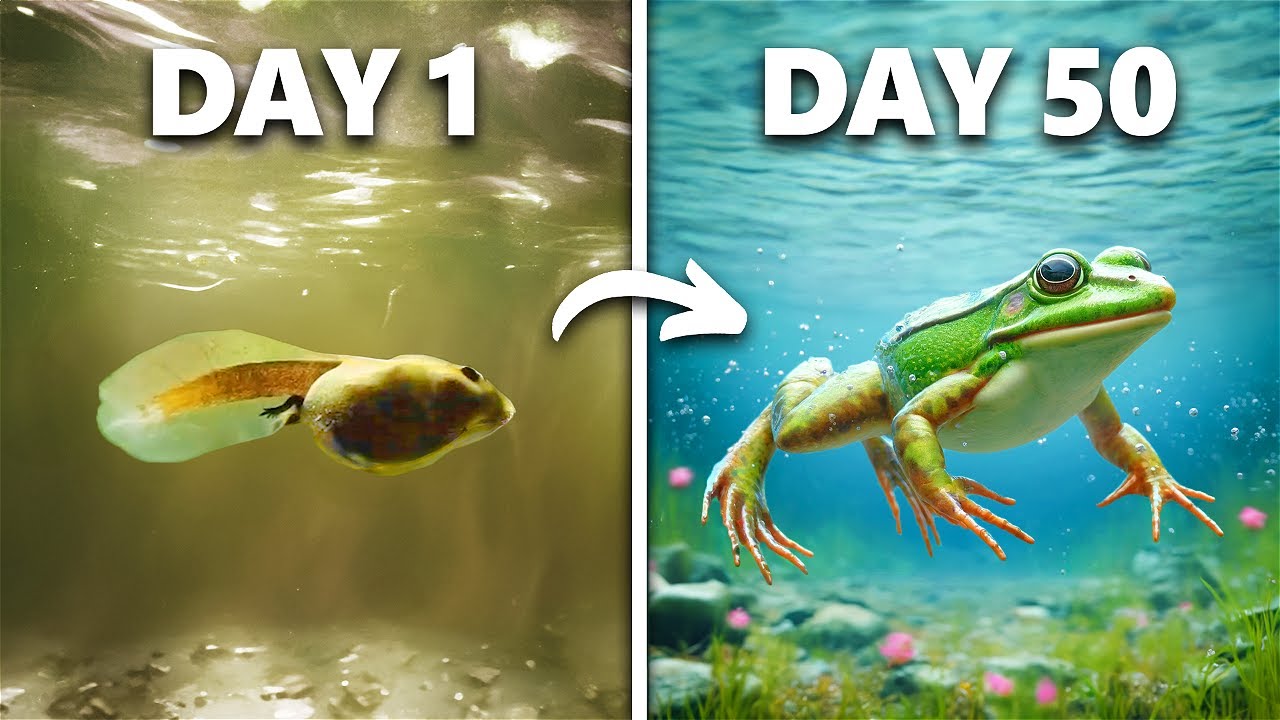 Raising Tadpoles to Frogs (50 Day Evolution)