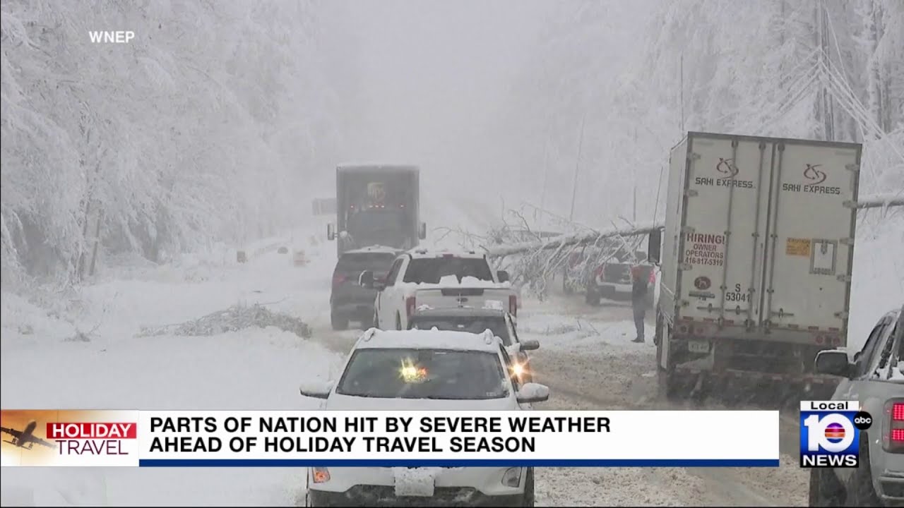 Severe weather hits ahead of Thanksgiving Day travel