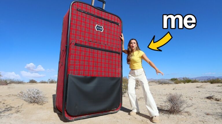 Surviving Using World’s LARGEST Suitcase in the Desert