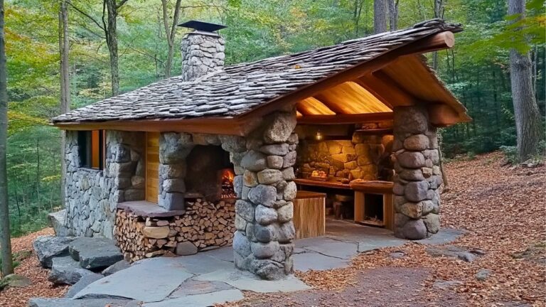 Man Builds House with STONES and LOGS in the Mountain | Start to Finish by @PetaVillage