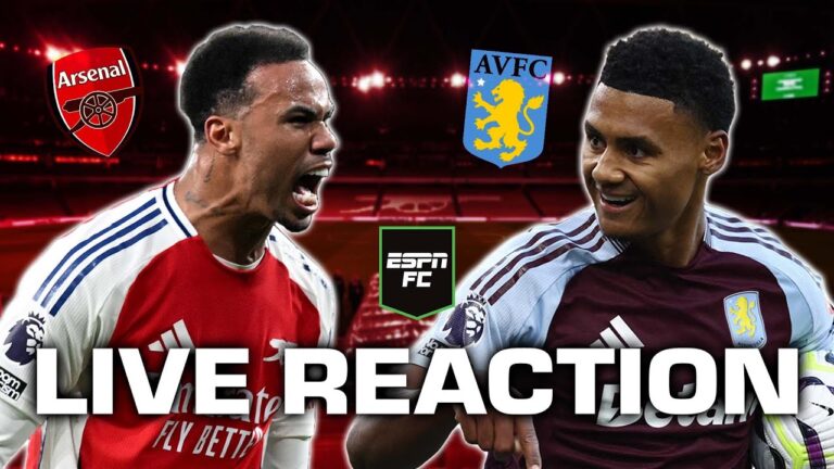 Arsenal vs. Aston Villa LIVE REACTION! Arteta’s side drop points in the title race | ESPN FC