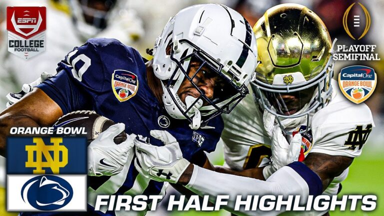 CFP Semifinal HALFTIME HIGHLIGHTS: Notre Dame Fighting Irish vs. Penn State Nittany Lions | ESPN CFB