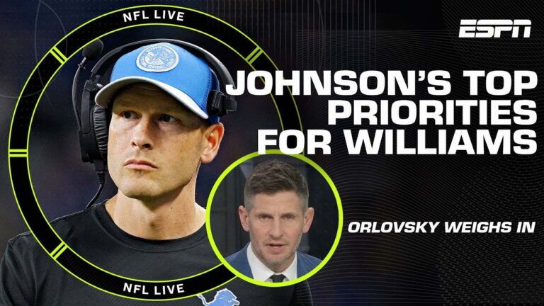 Dan Orlovsky breaks down Ben Johnson’s TOP PRIORITIES for Caleb Williams | NFL Live