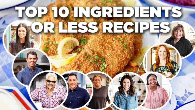 Food Network Chefs’ Top 10 Recipe Videos with 10 Ingredients or Less