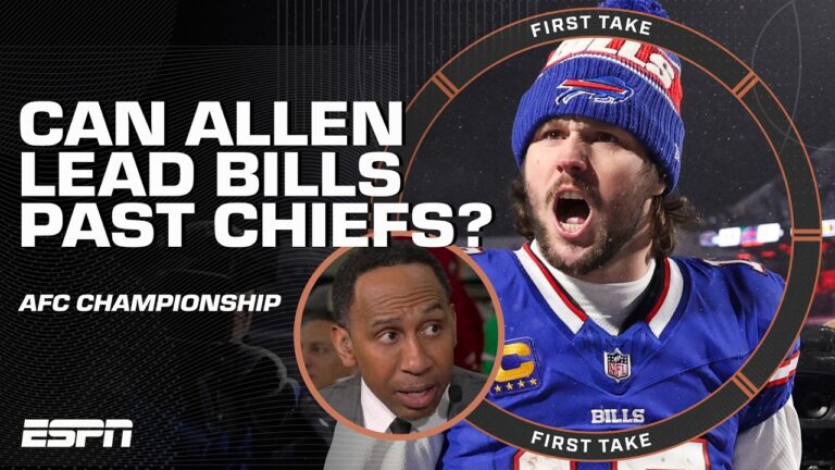 ‘JOSH ALLEN HAS TO SHOW UP’ 🗣️ – Stephen A. on pressure to reach the Super Bowl | First Take