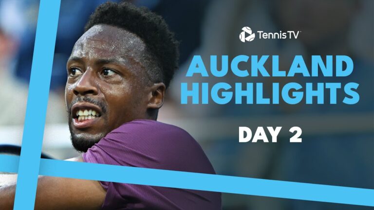 Monfils Battles Martinez; Mensik, Cobolli & Norrie Play | Auckland 2025 Highlights Day 2