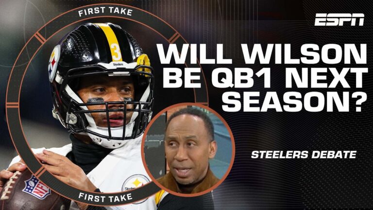 🚨 STEELERS DEBATE 🚨 Will Russell Wilson be QB1?! Stephen A., Dan & Cam DISAGREE 👀 | First Take