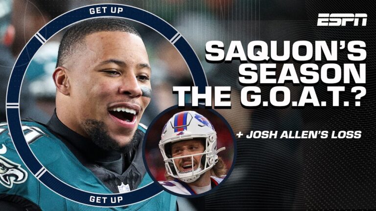 Saquon Barkley having GREATEST RB SEASON OF ALL TIME? 🐐 + Josh Allen & Bills DEVASTATED! | Get Up