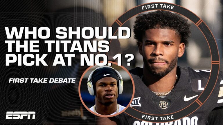 Travis Hunter or Shedeur Sanders? 🤔 Stephen A. & Cam Newton DISAGREE over No. 1 pick | First Take