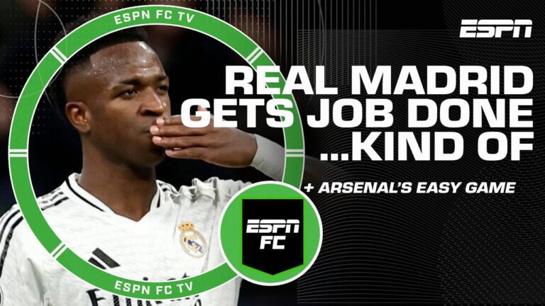 UCL REACTION: Real Madrid gets the job done… ‘KIND OF?’ 😬 + Arsenal’s EASY performance | ESPN FC