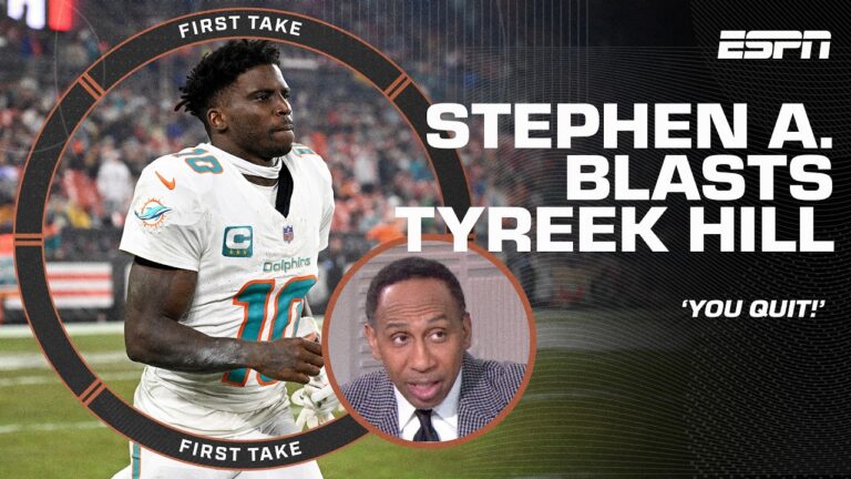 ‘YOU DID IT TO YOURSELF’ 🗣️ Stephen A. BLASTS Tyreek Hill for end-of-season comments | First Take