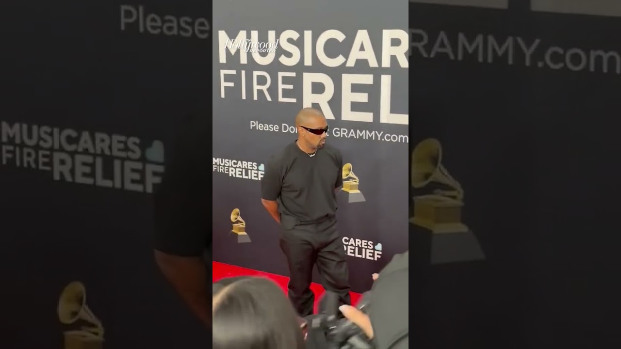 #KanyeWest & #BiancaCensori Make a Statement at the 2025 #Grammys #RedCarpet #shorts