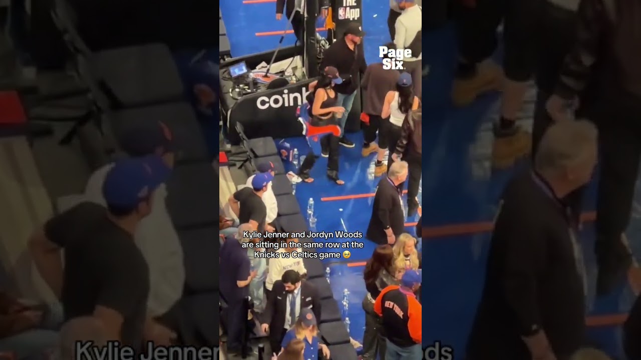 Kylie Jenner & Jordyn Woods are both seated in the same row at Knicks vs Celtics Game 4 #shorts