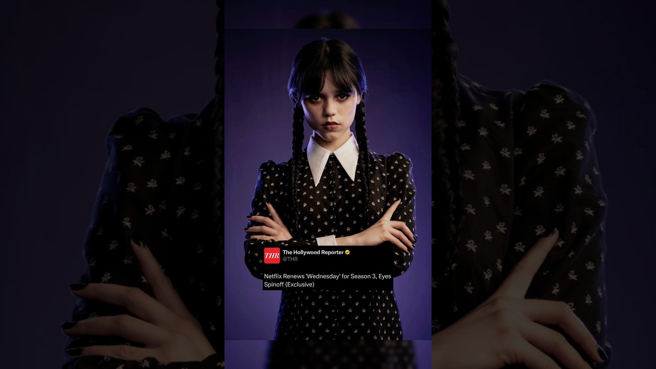 ‘WEDNESDAY’ RENEWED FOR SEASON AND A SPIN-OFF BEING DISCUSSED #wednesday #netflix #hollywoodreporter