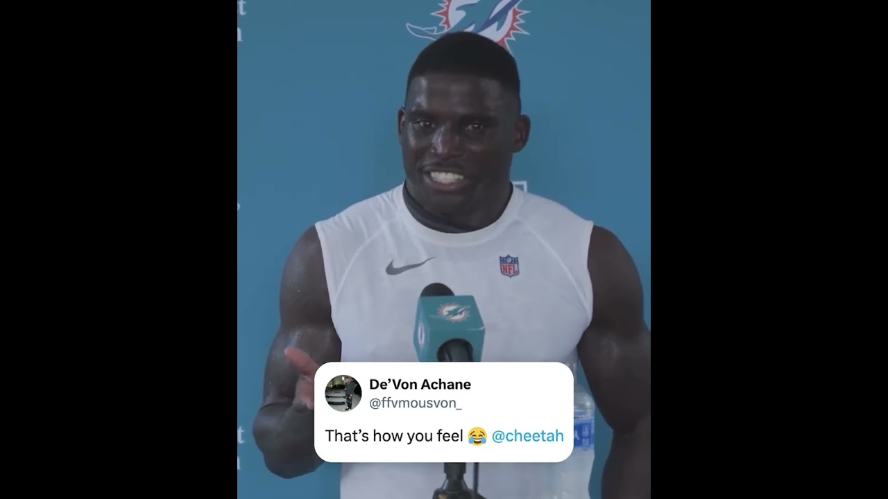 Tyreek Hill didn’t hesitate when asked how the Dolphins can solve their short yardage issues 😅