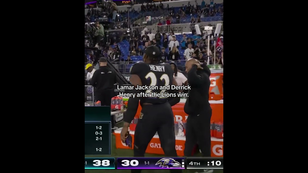 Lamar Jackson & Derrick Henry talking after the loss